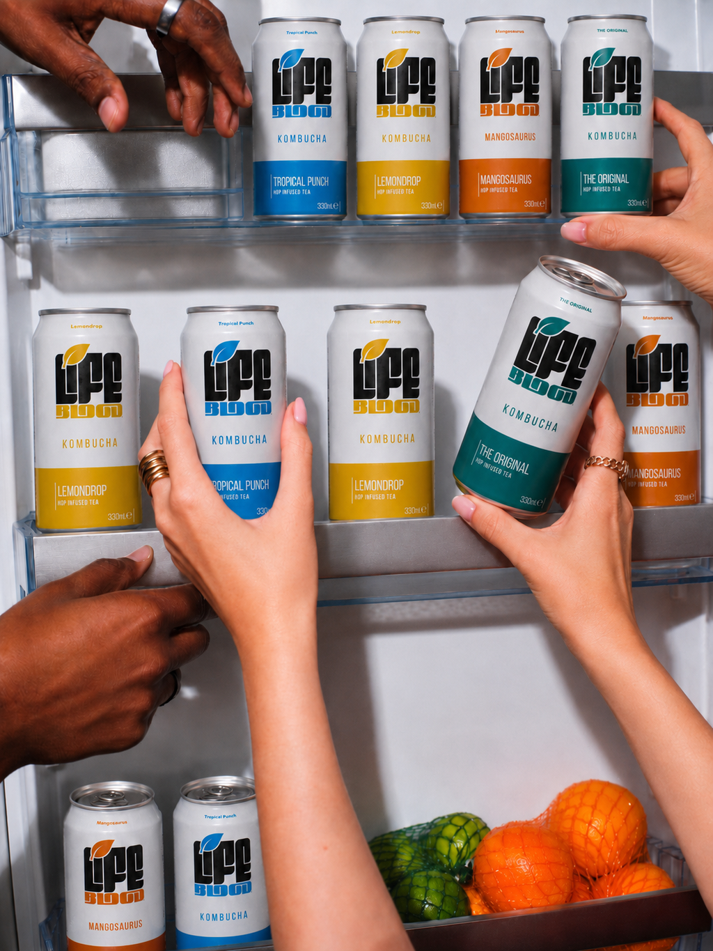 Life Blood Lemondrop kombucha 330ml can
